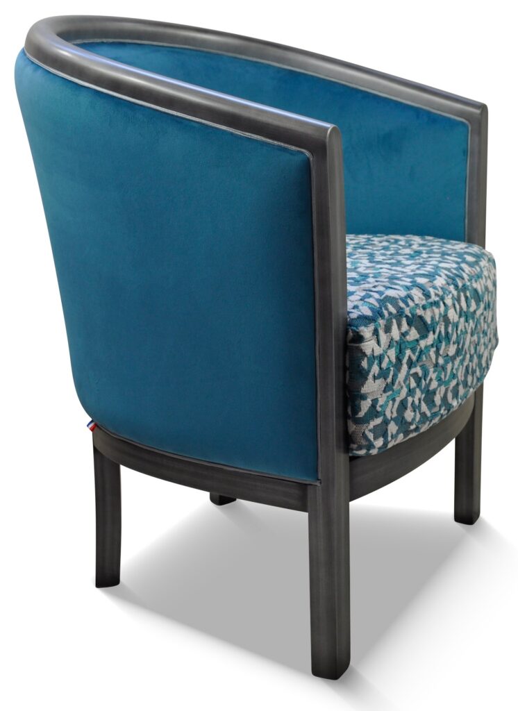 JULIEN laque vieil argent tissus dossier brunei 36 assise californie