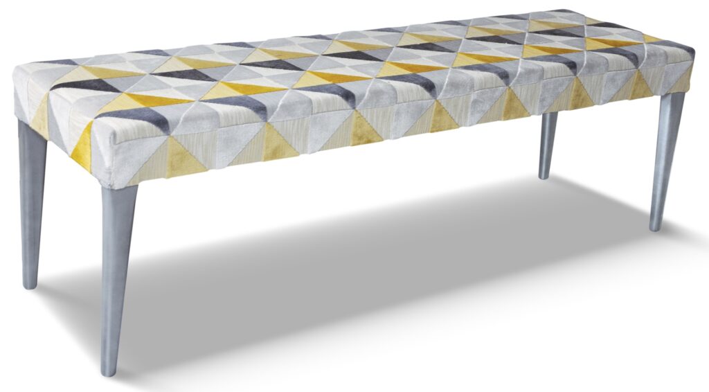 GABRIEL laque alu tissu floride jaune