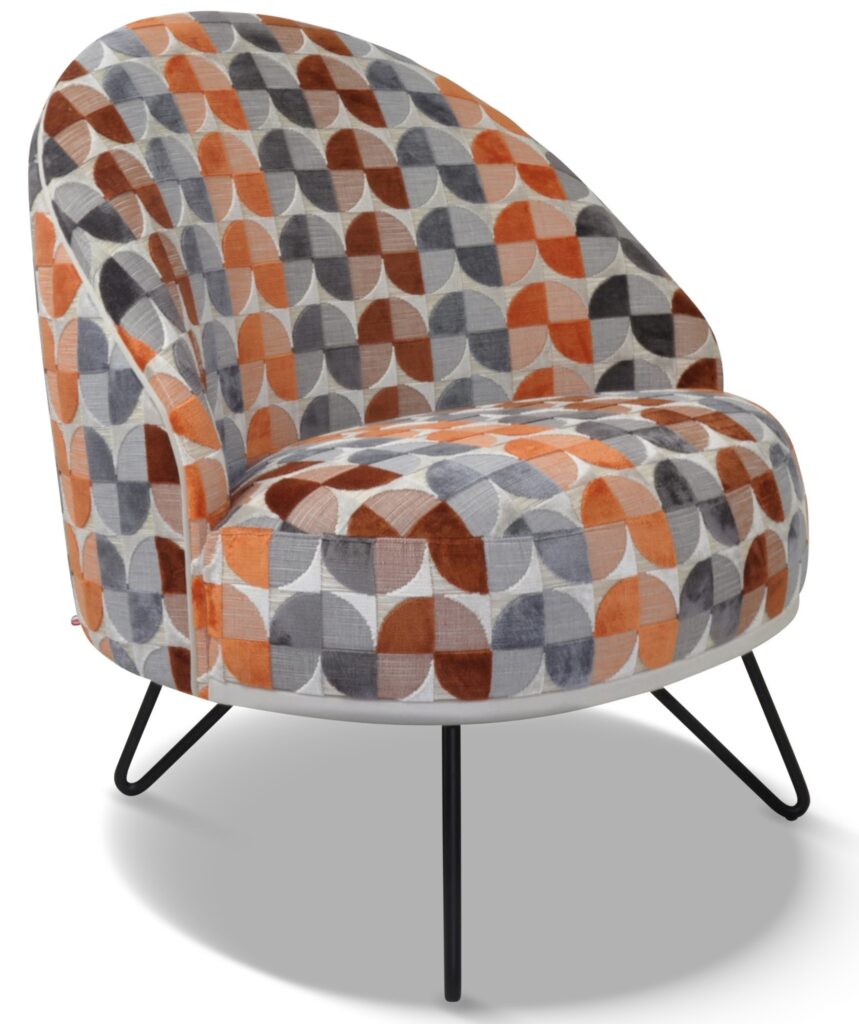 LÉA laque noire tissu brunei 3 et mississipi orange