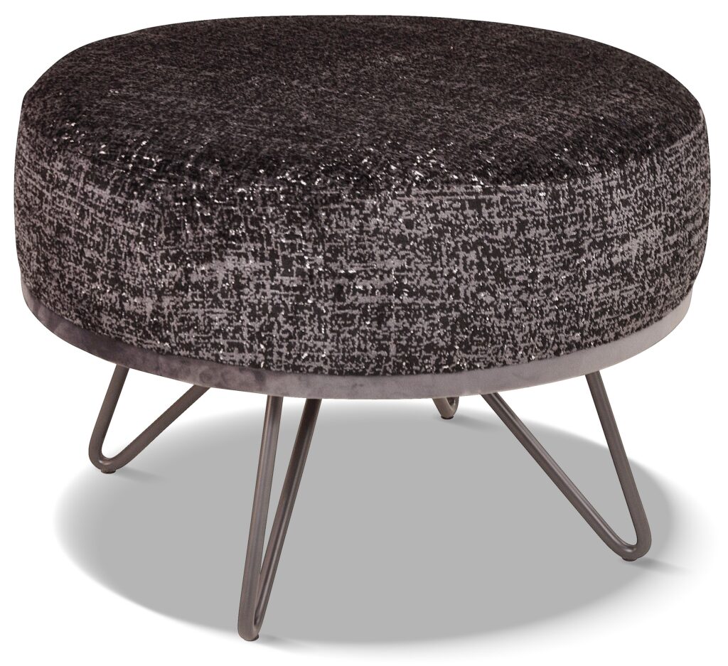 POUF LÉA anthracite tissu voie lactée