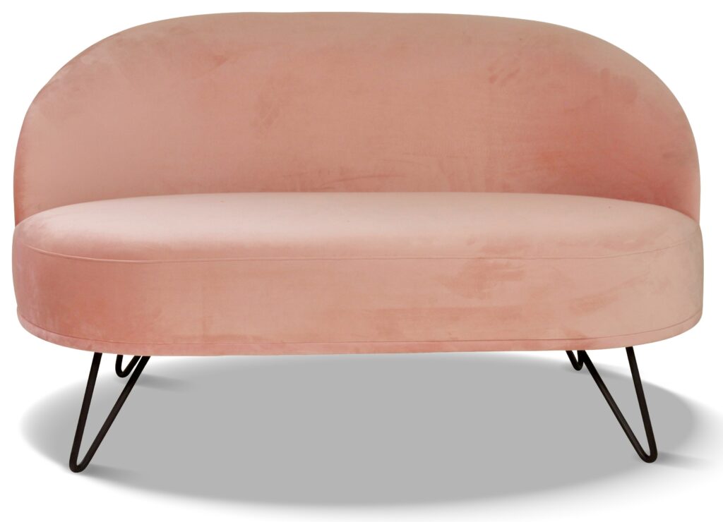 CANAPÉ LÉA laque noire tissu Brunei