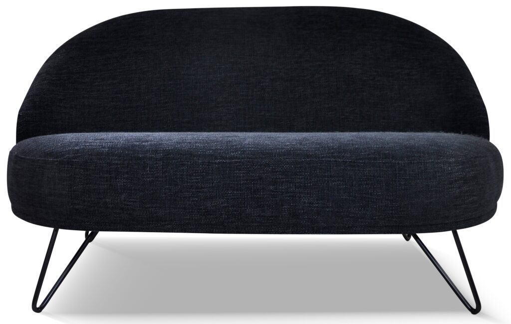 CANAPÉ LÉA laque noir tissu saima 40