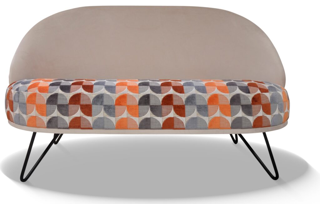 CANAPÉ LÉA laque noire tissus assisse mississipi orange dossier brunei 6
