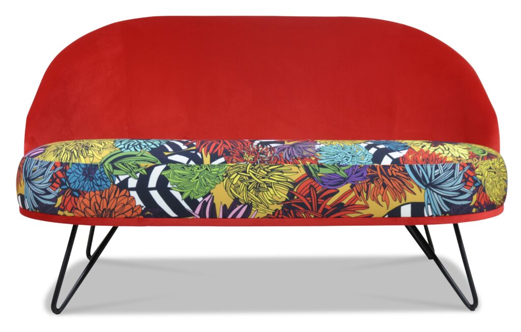 CANAPÉ LÉA laque noire tissus dossier brunei 21 assise lia multi