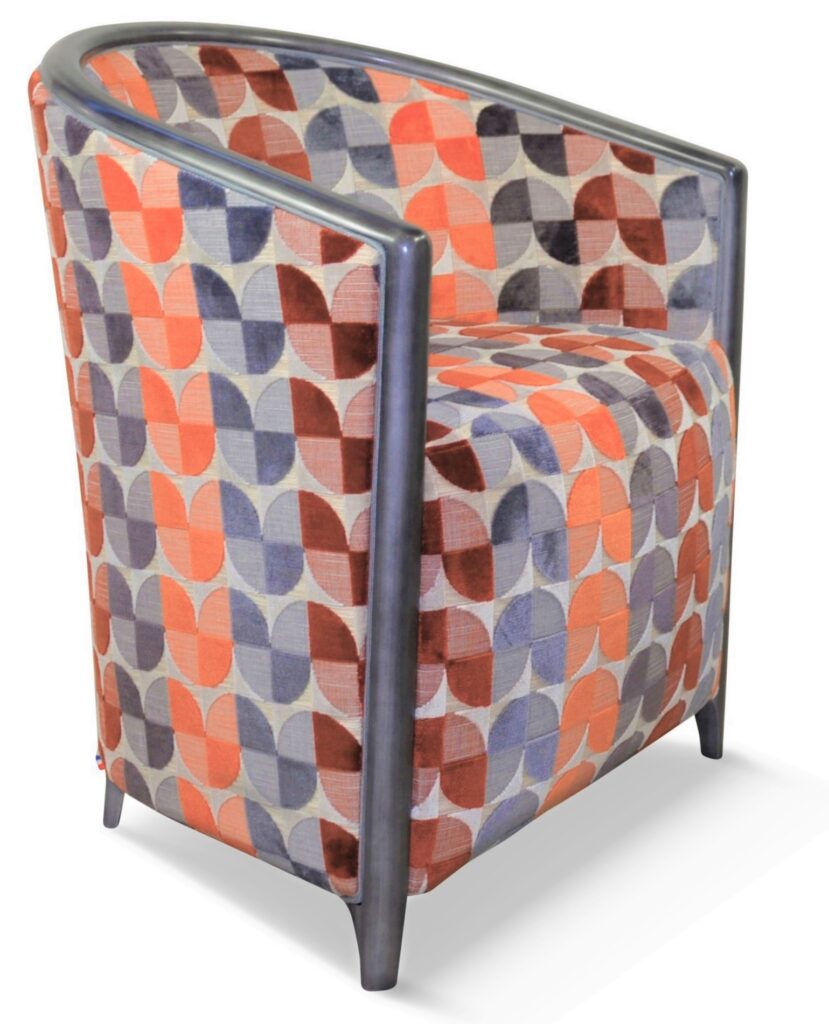 BEN laque vieil argent tissu mississipi orange