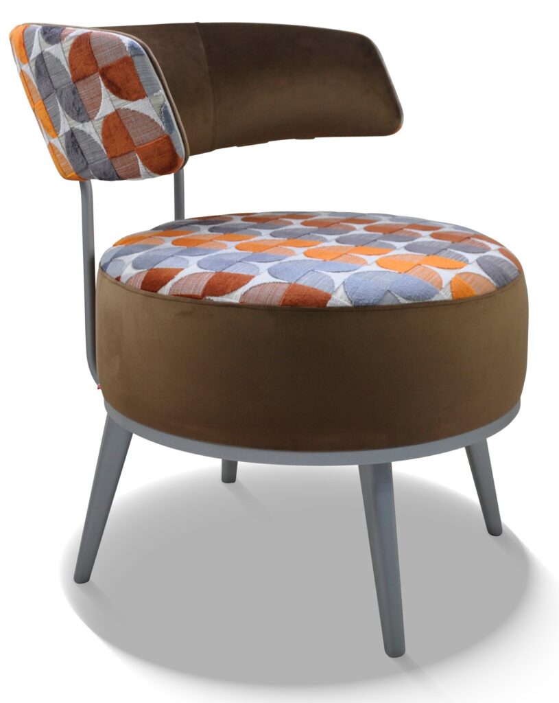 LOLA laque alu tissus devanture et dos avant brunei 17 dessus assise et dos arrière mississipi orange