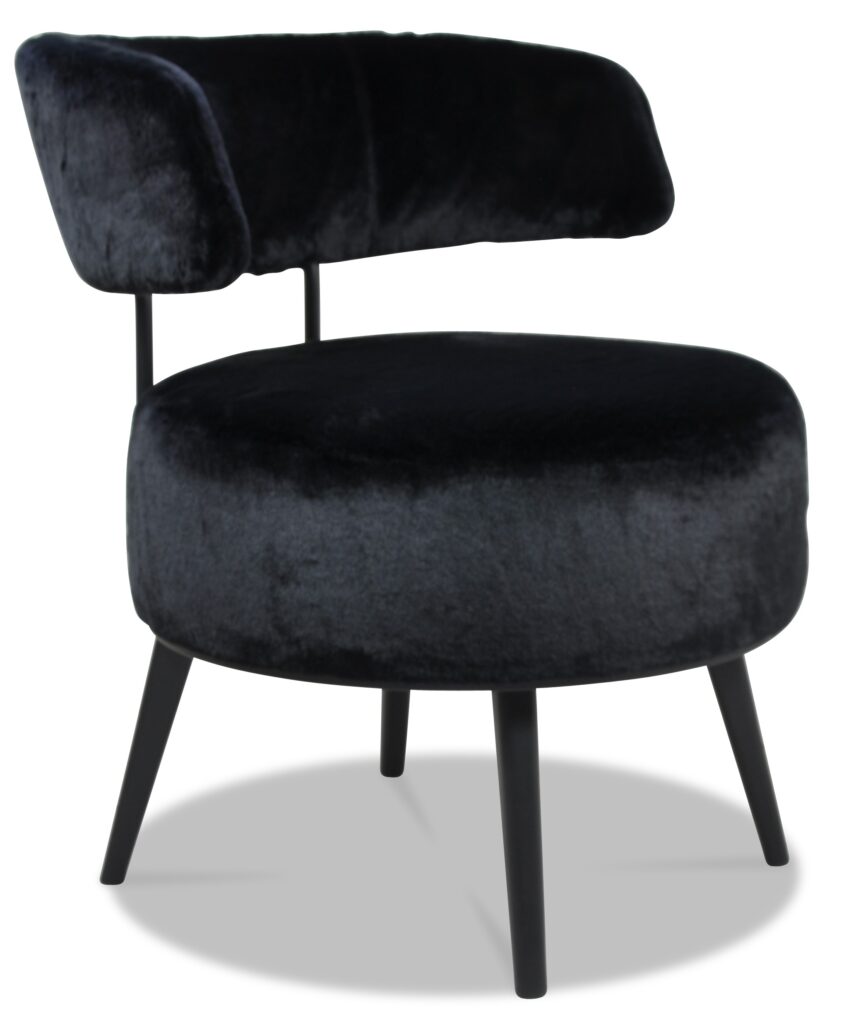 LOLA laque noire tissu saint moritz noir