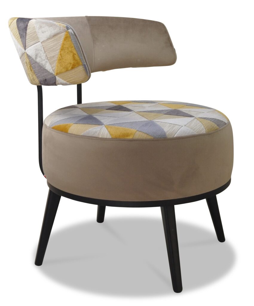 LOLA laque noire tissus floride jaune (dessus assise et dos arriere) brunei 10 devanture et dos avant