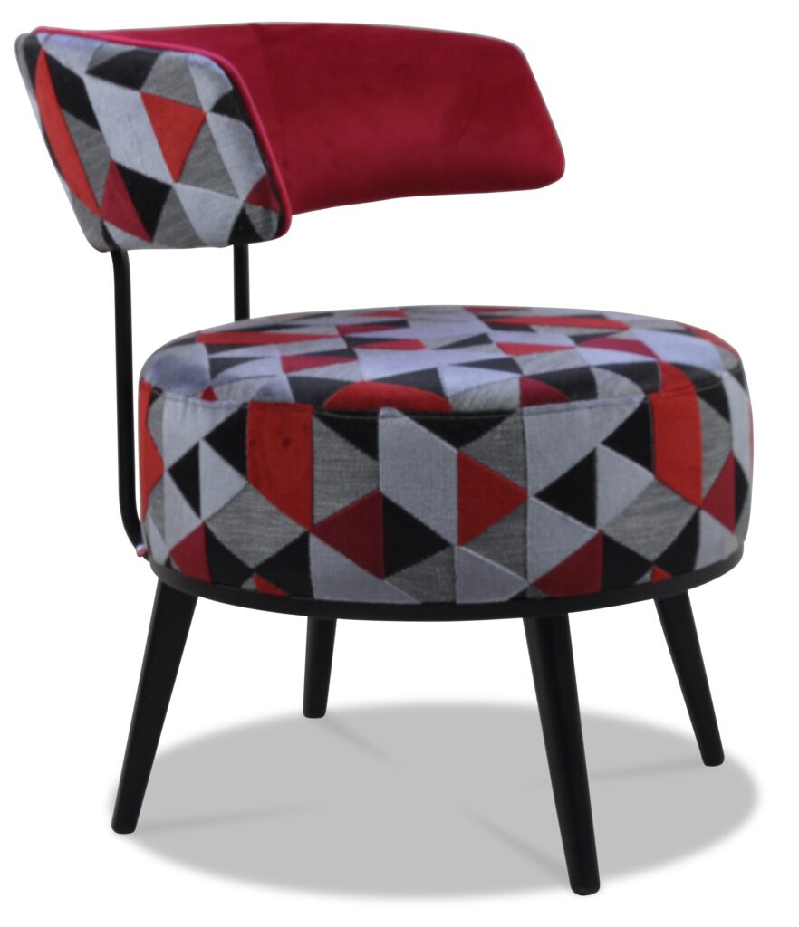 LOLA laque noire tissus idaho rouge sauf dossier avant brunei 22