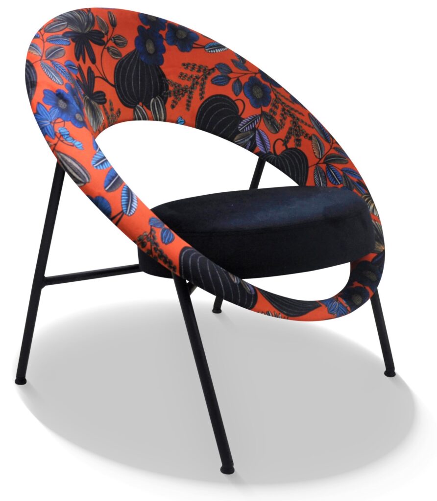 SATURN 71 laque noire tissus assise brunei 1 dossier eurydice