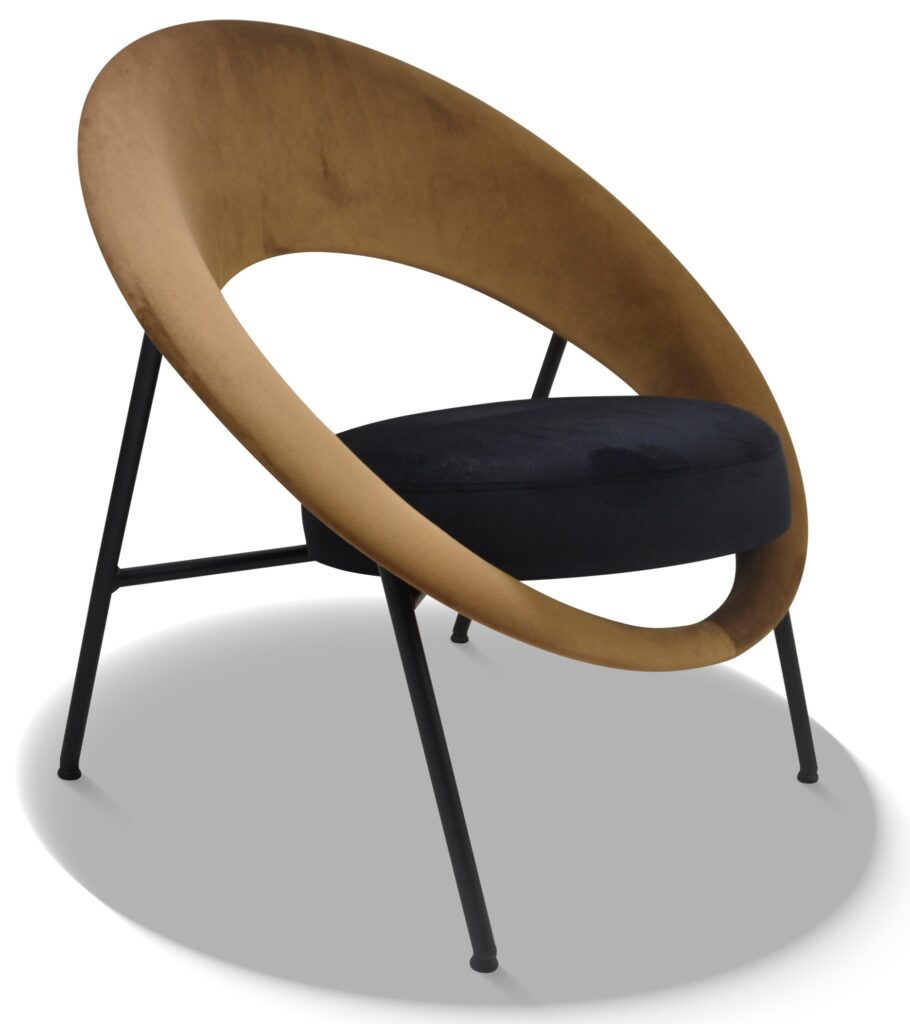 SATURN 71 laque noire tissus brunei 1 assise brunei 17 dossier