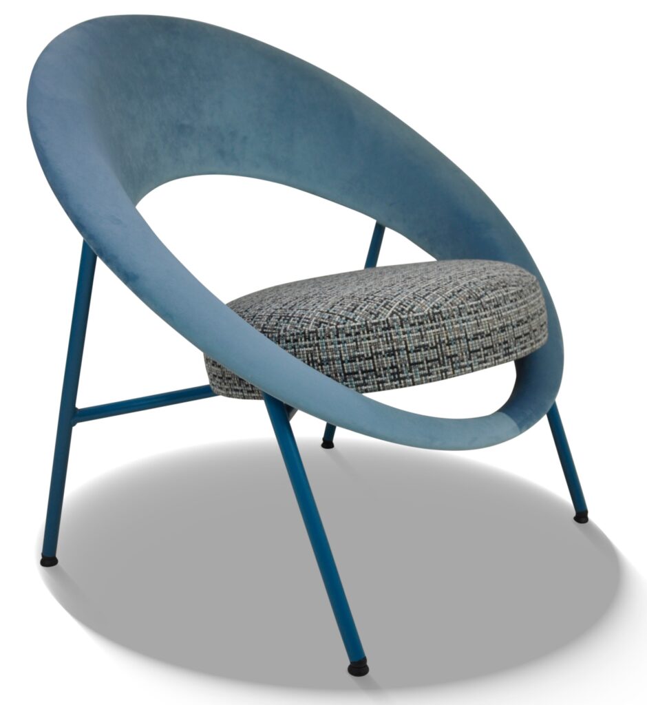 SATURN 71 laque bleu 3 tissus assise kvadrat bleu dossier brunei 34