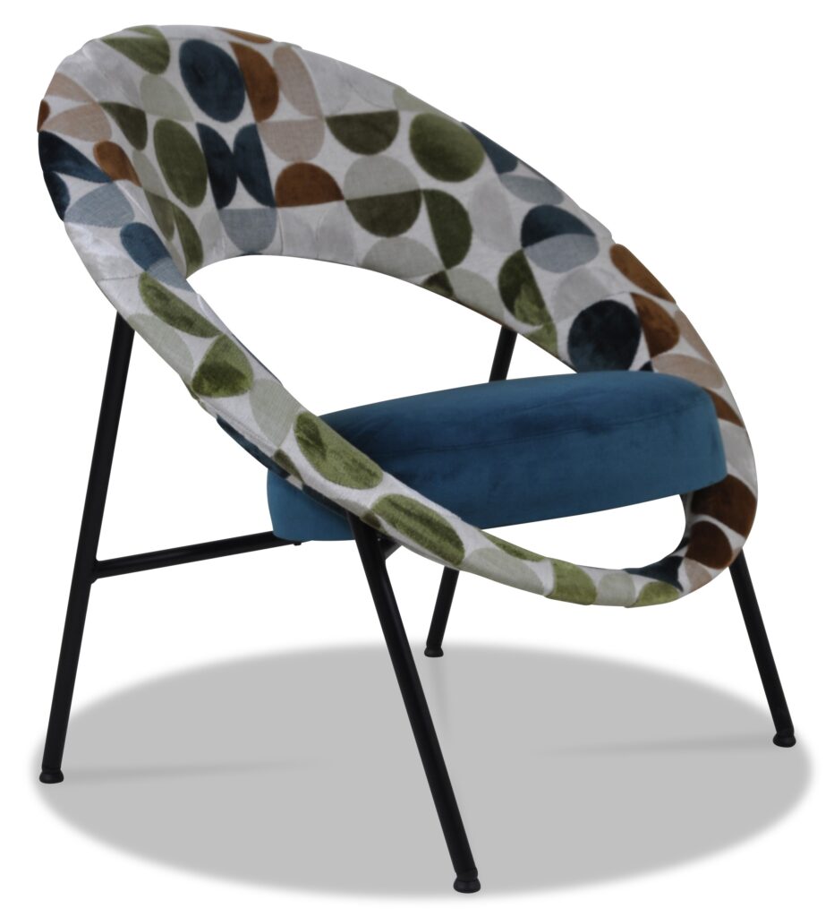 SATURN 71 laque noire tissus assise brunei 40 dossier orla