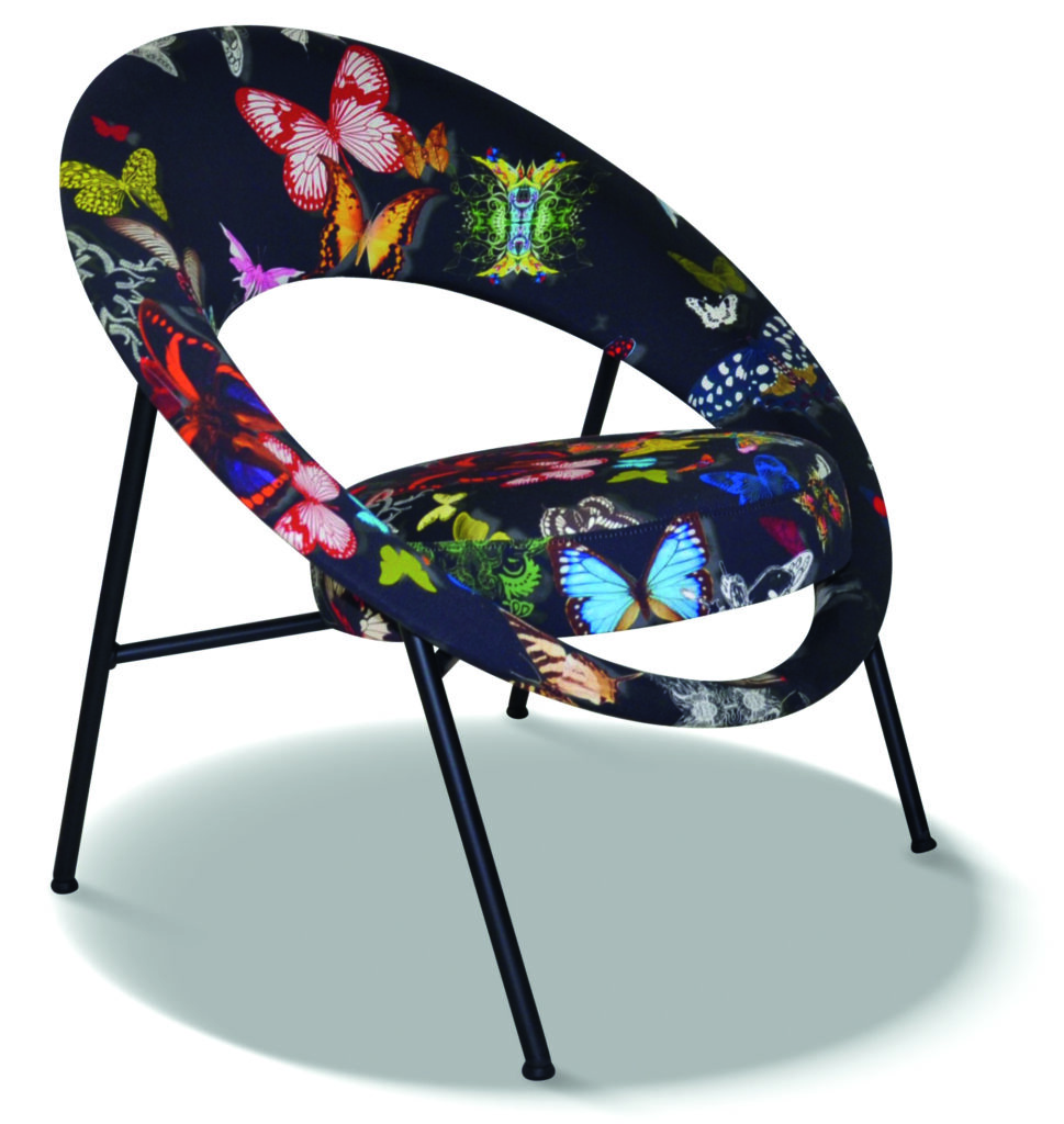 SATURN 71 laque noir tissu papillon noir de Christian Lacroix