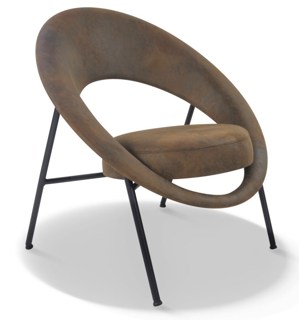 SATURN 71 laque noire tissu marron vieilli