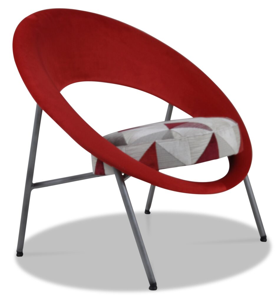 SATURN 71 laque alu tissus assise floride rouge dossier brunei 21