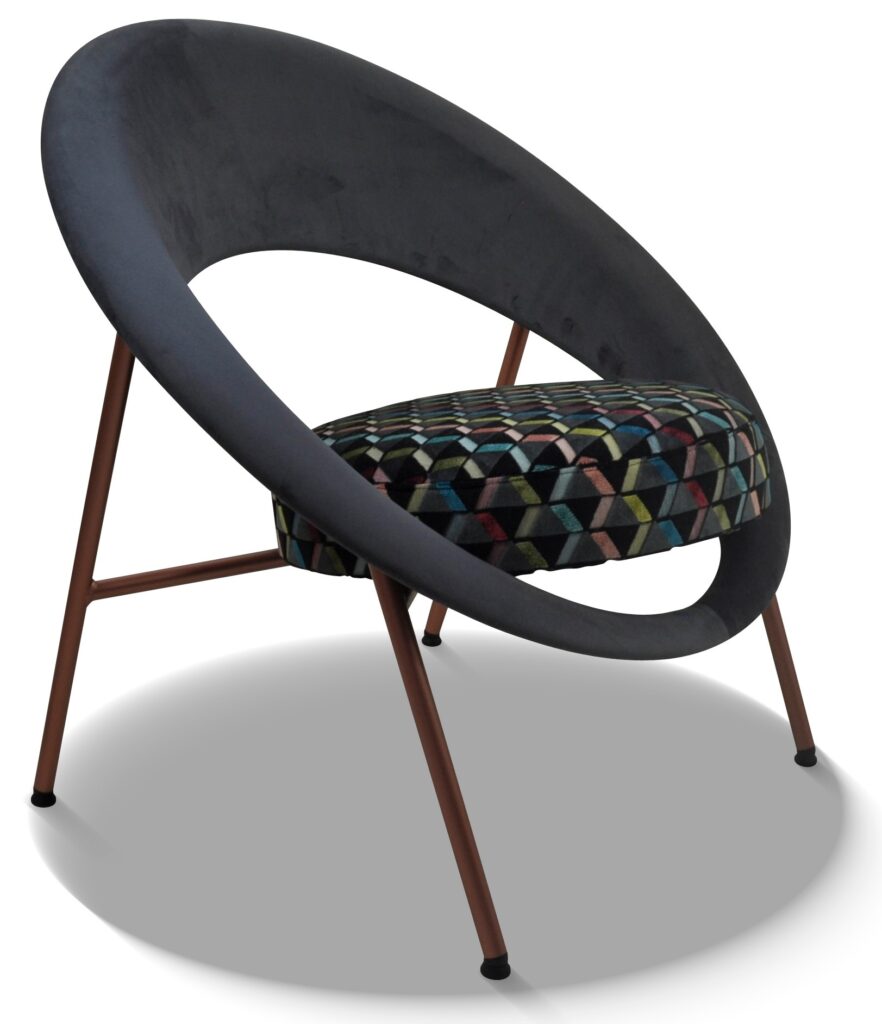 SATURN 71 laque cuivre tissu assise splendide noire dossier brunei 2