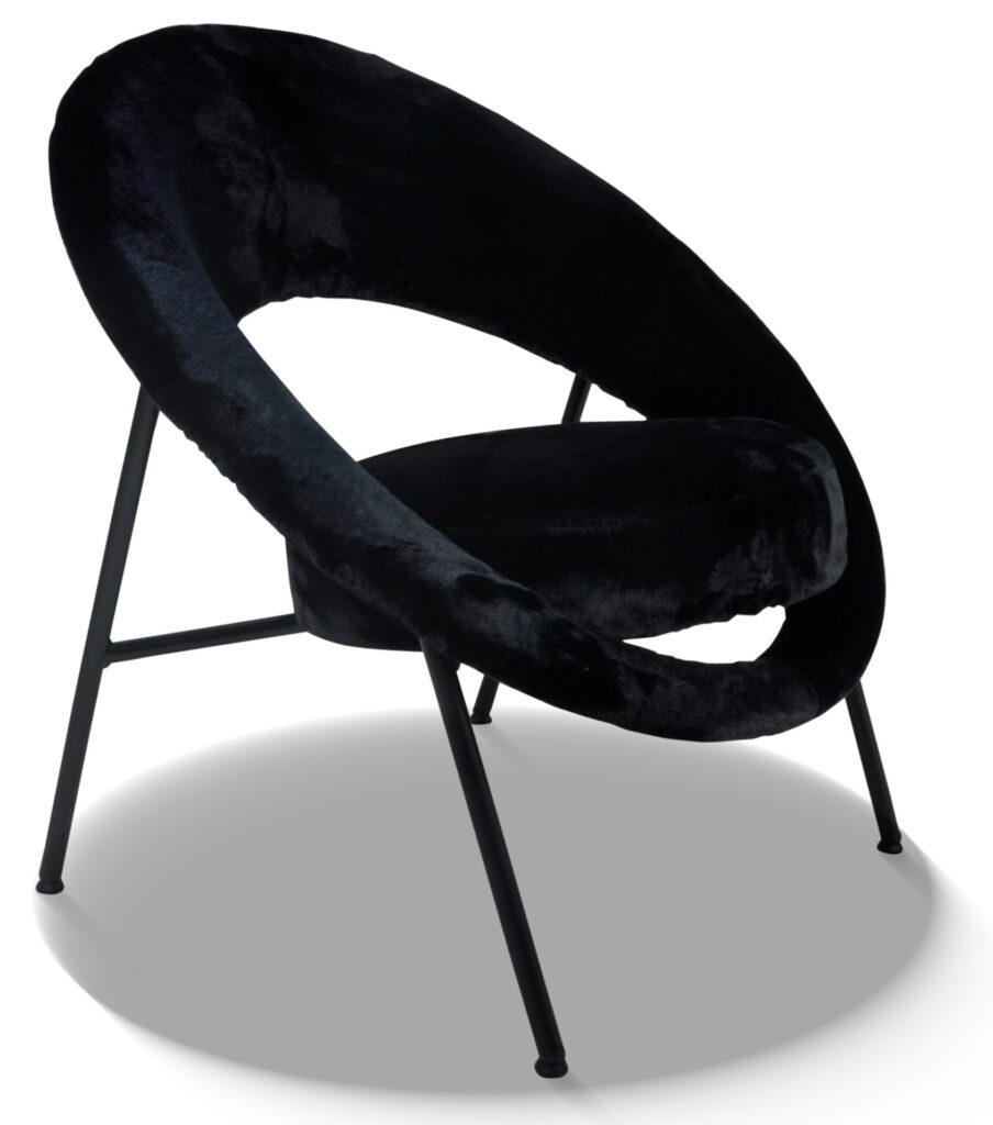 SATURN 71 laque noire tissu saint moriz noir