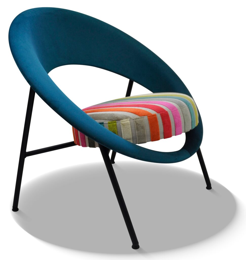 SATURN 71 laque noire tissus assise revue rayure dossier brunei 37