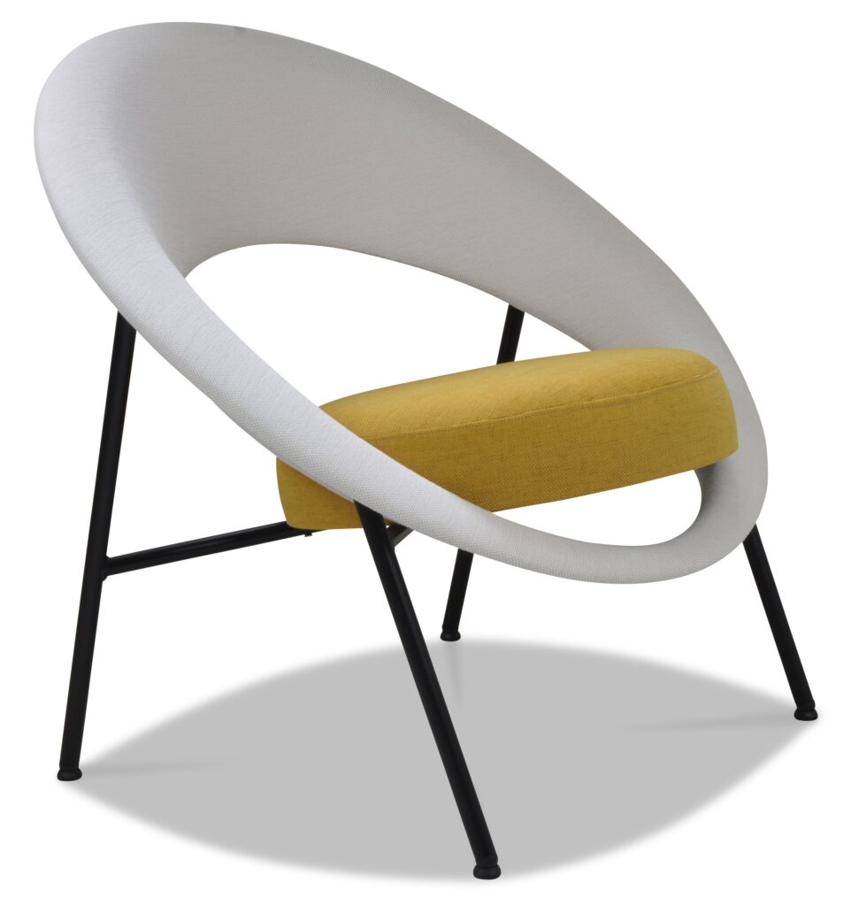 SATURN 71 laque noire tissus dossier apolo 8 assise apolo 21