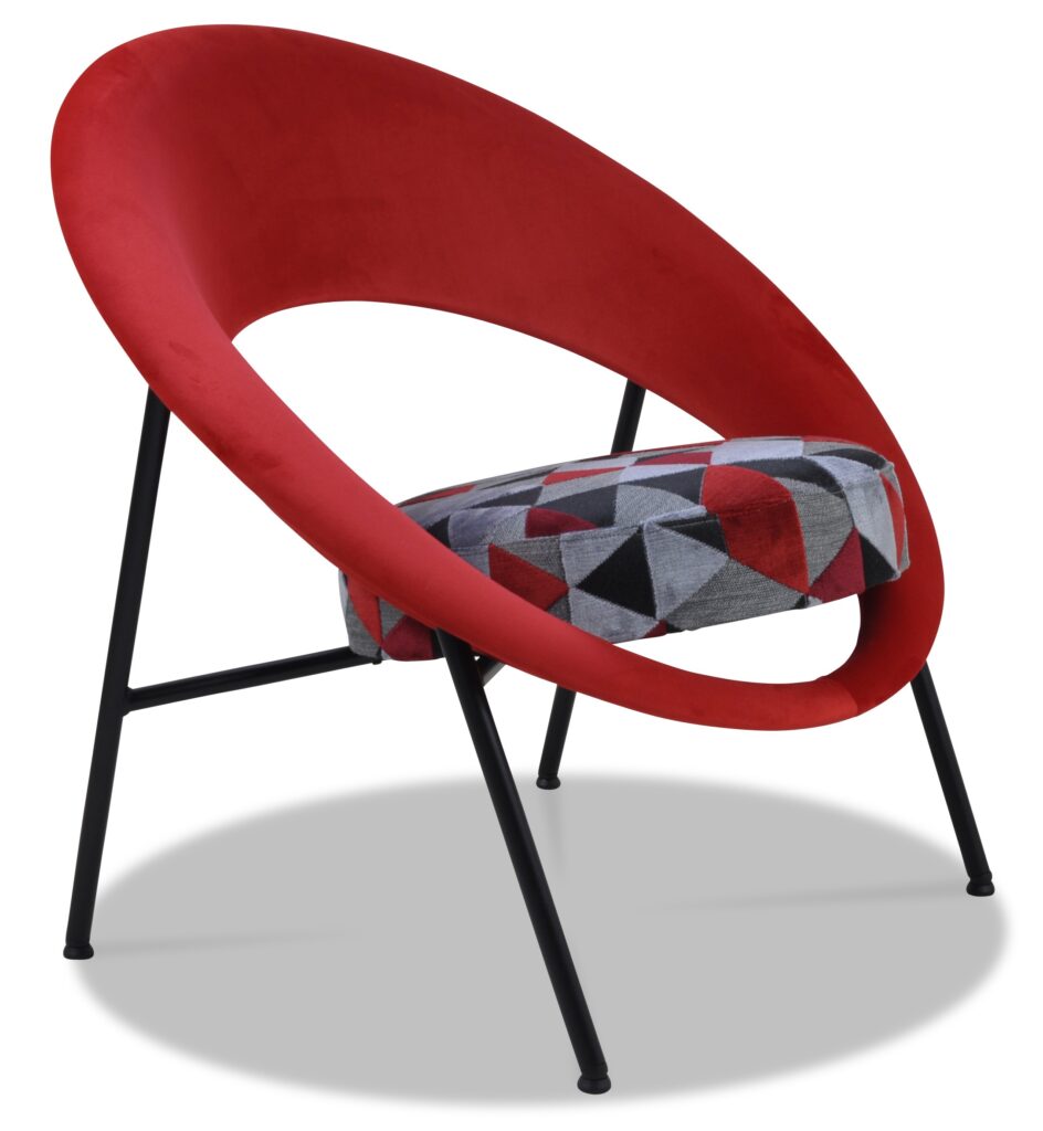 SATURN 71 laque noire tissus dossier brunei 21 assise idaho rouge