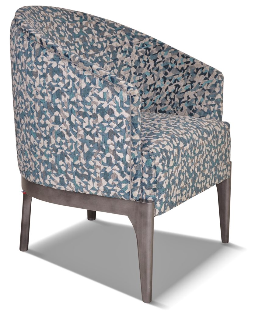 VICTOR laque vieil argent tissu californie