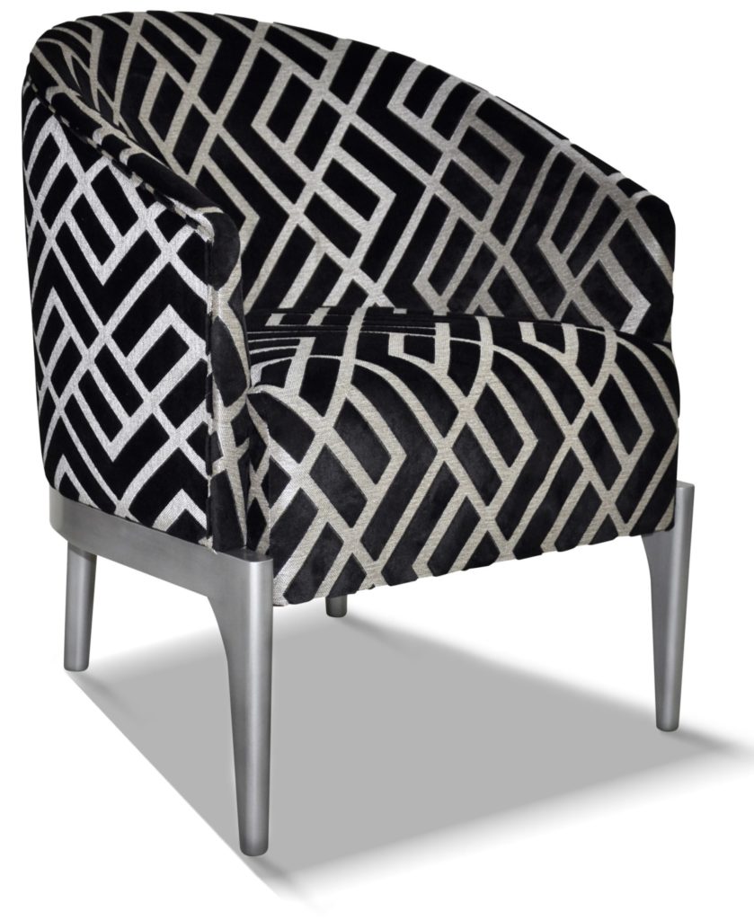 VICTOR laque alu tissu losange noir