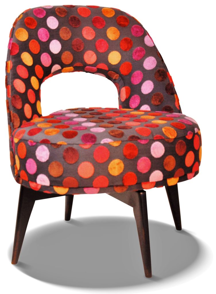 HUGO laque noire tissu berlet pois