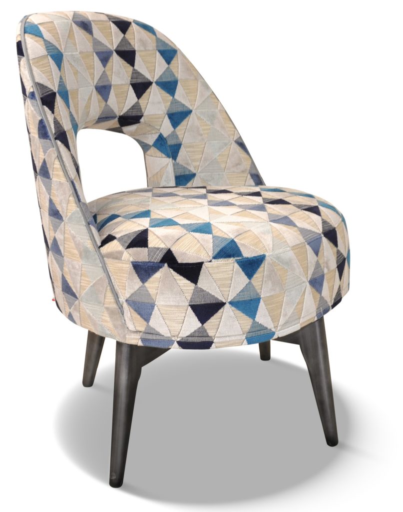 HUGO laque vieil argent tissu orlando bleu