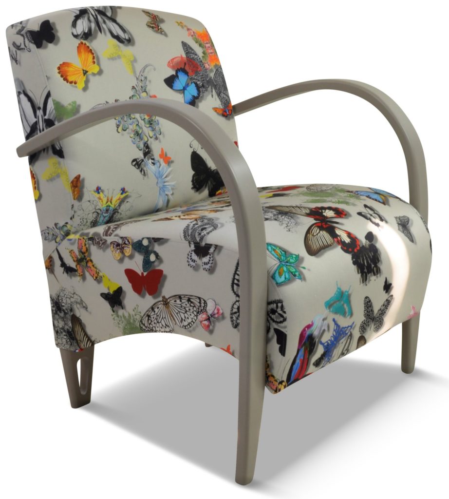 NIELS laque gris mode tissu papillon blanc de Christian Lacroix