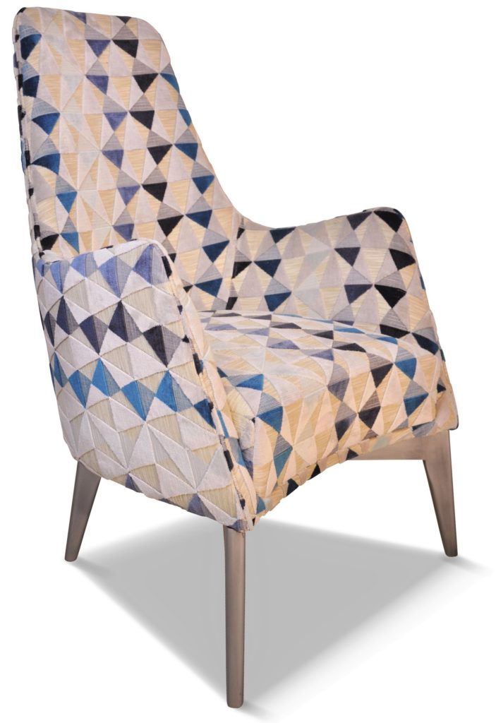 HARRY laque vieil argent tissu orlando bleu