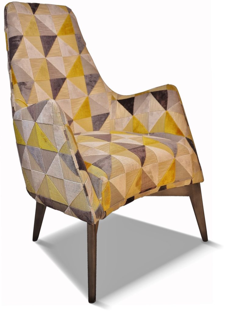 HARRY laque vieil argent tissu floride jaune