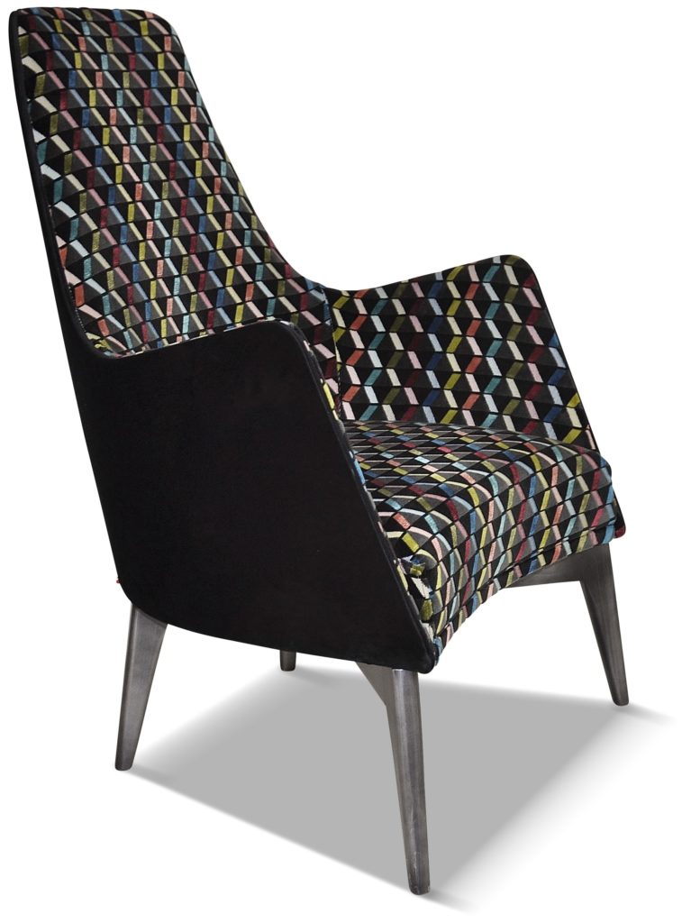 HARRY laque vieil argent tissu intérieur splendide noir et tissu extérieur brunei 01