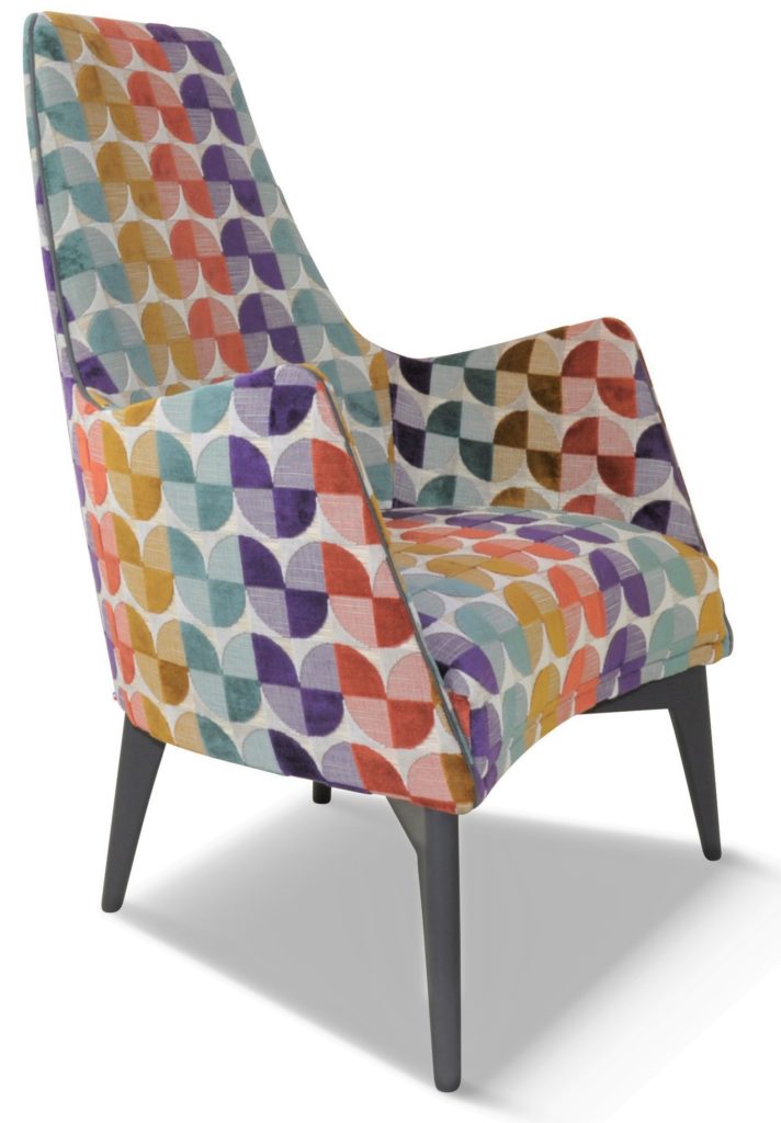 HARRY laque anthracite tissu mississippi doré