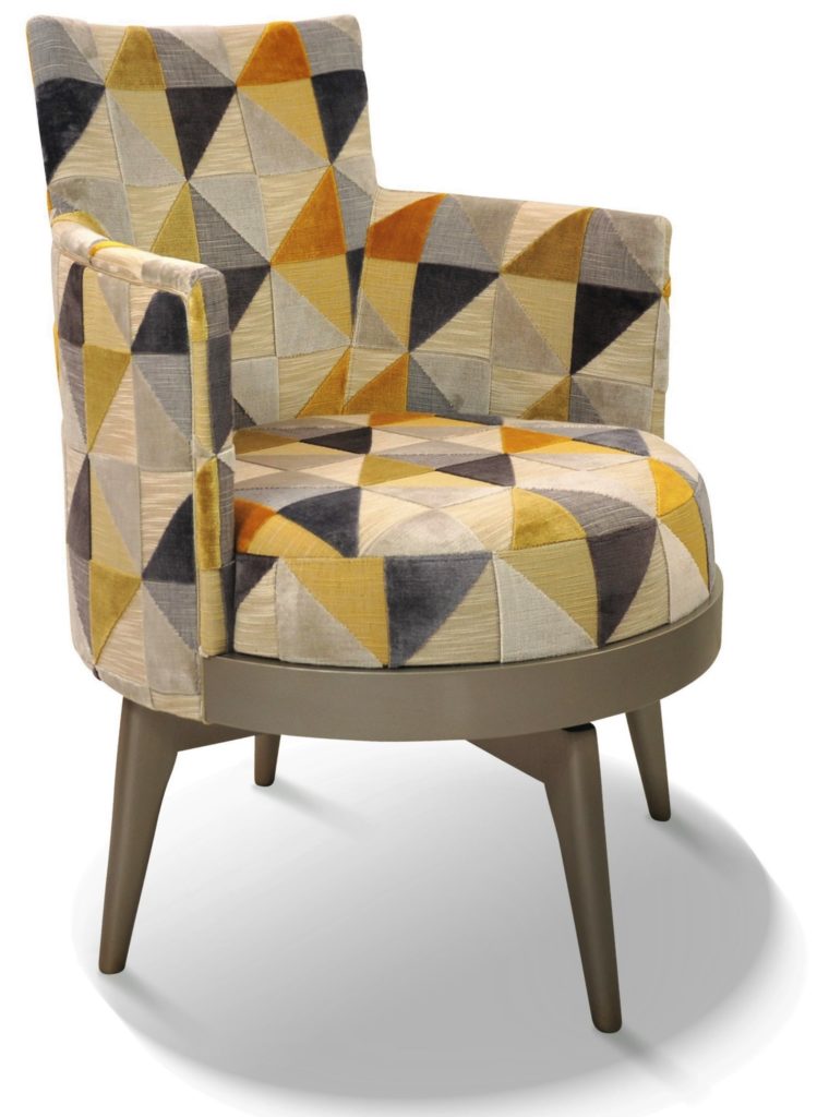 MATHIS laque étain tissu floride jaune