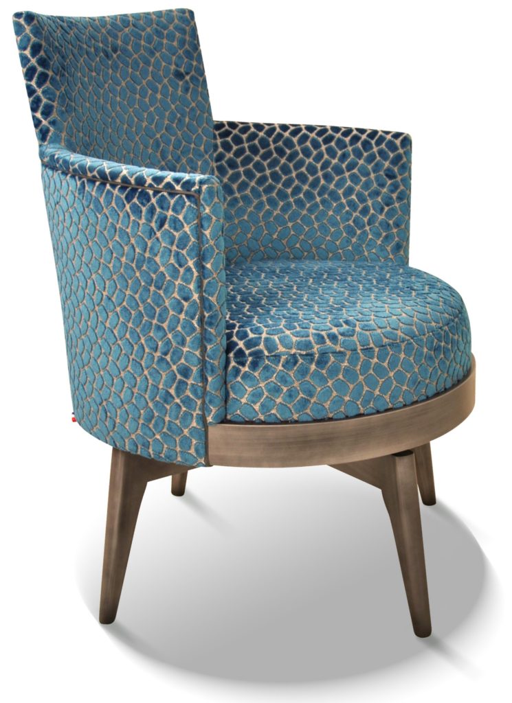 MATHIS laque vieil argent tissu ento bleu