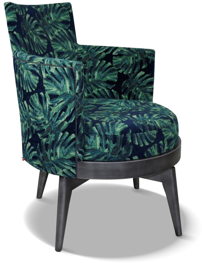 MATHIS laque vieil argent tissu fougères