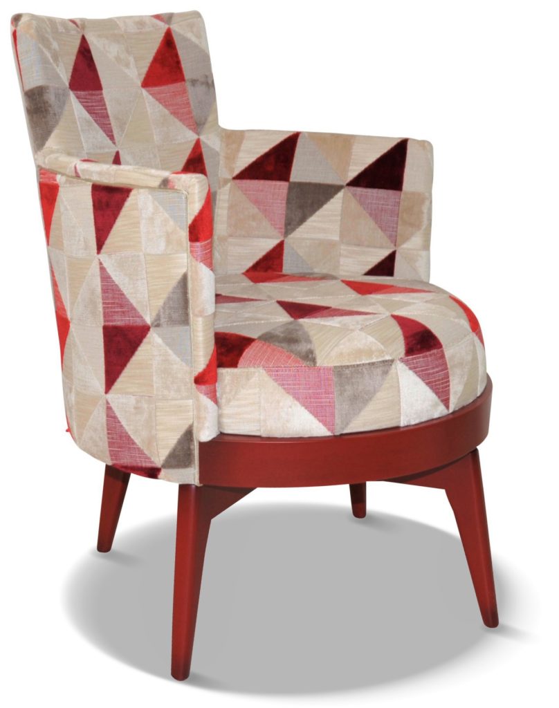 MATHIS laque rouge tissu floride rouge