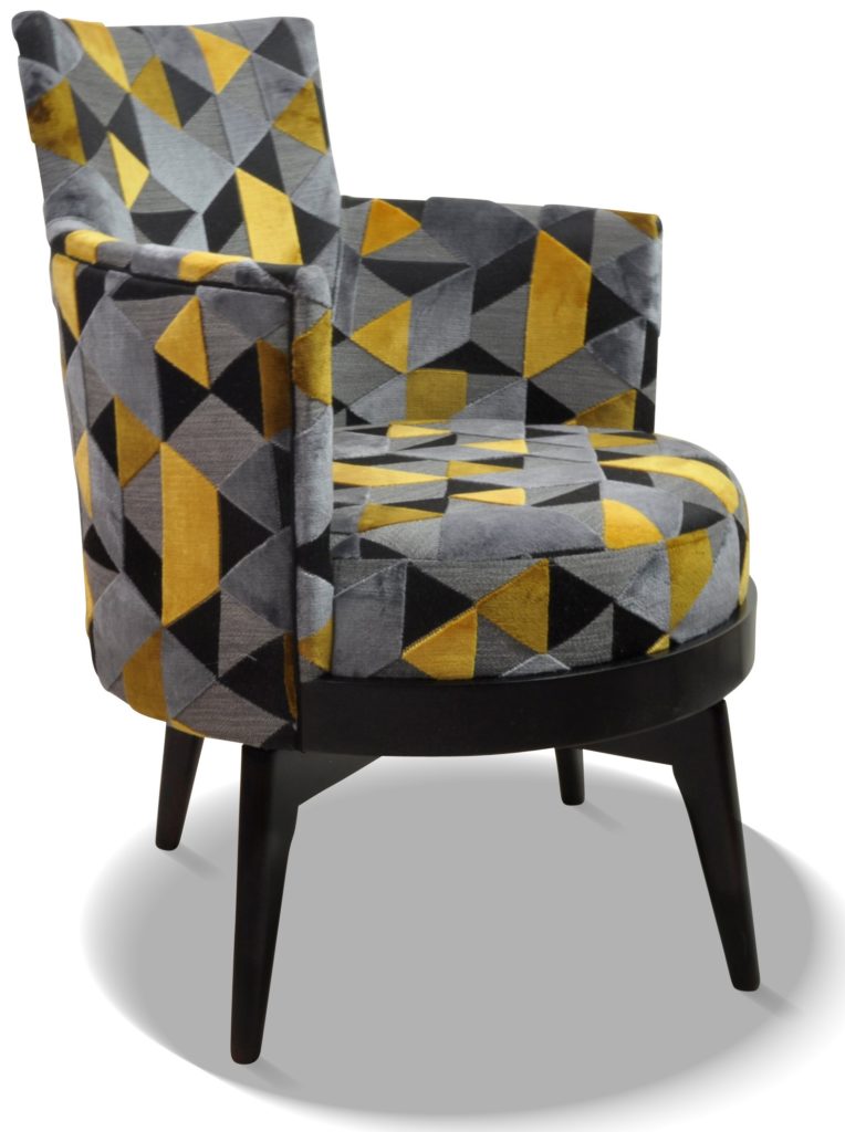 MATHIS laque noire tissu idaho