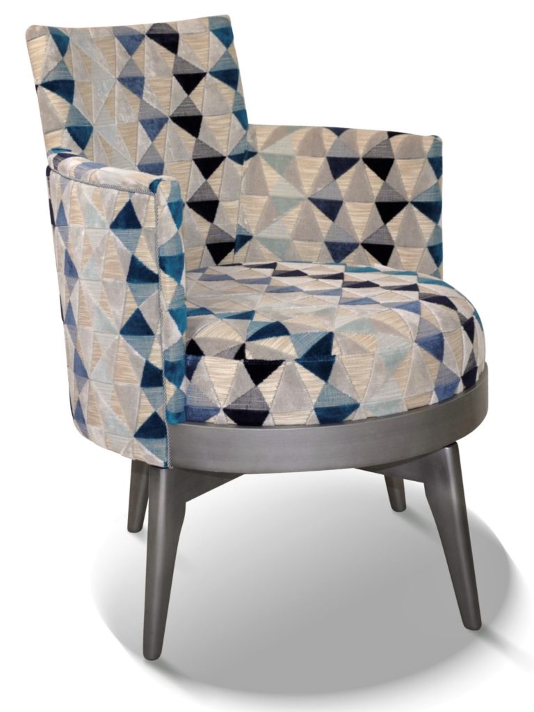 MATHIS laque vieil argent tissu orlando bleu