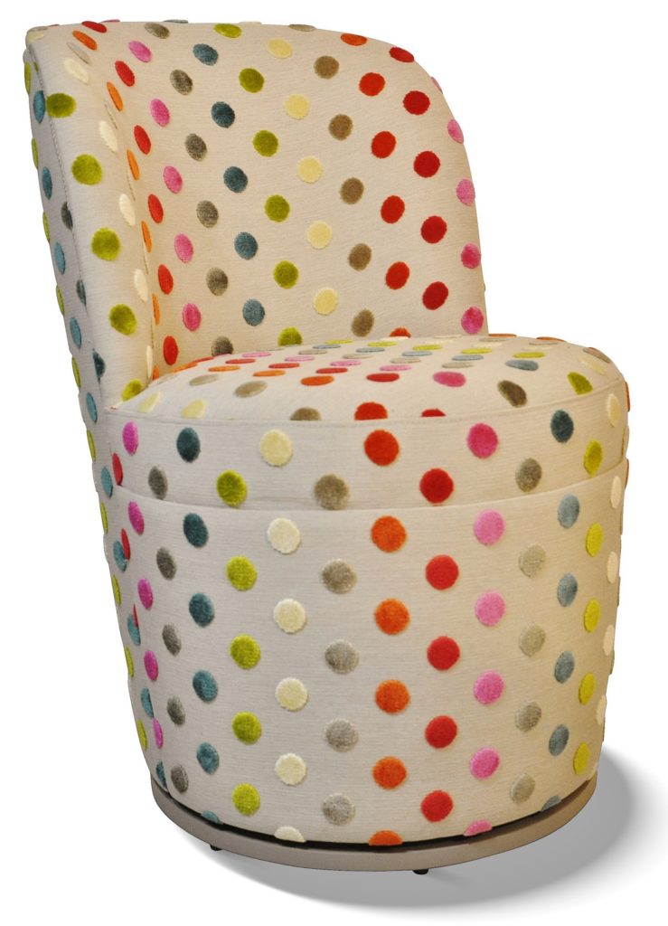 ADÈLE laque gris mod tissu revue pois