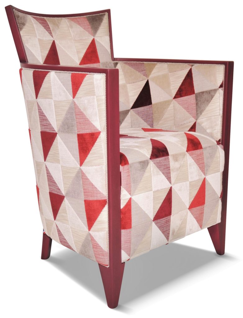 NATHAN laque rouge tissu floride rouge