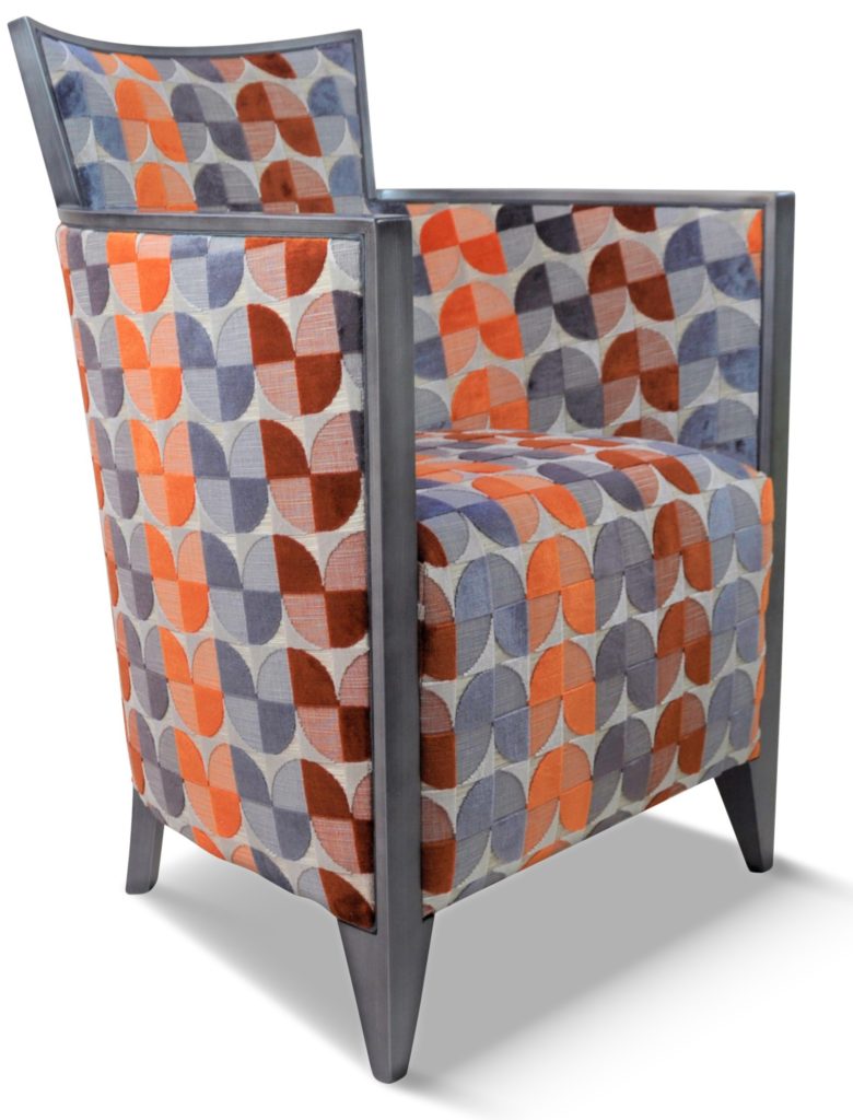 NATHAN laque vieil argent tissu mississippi orange