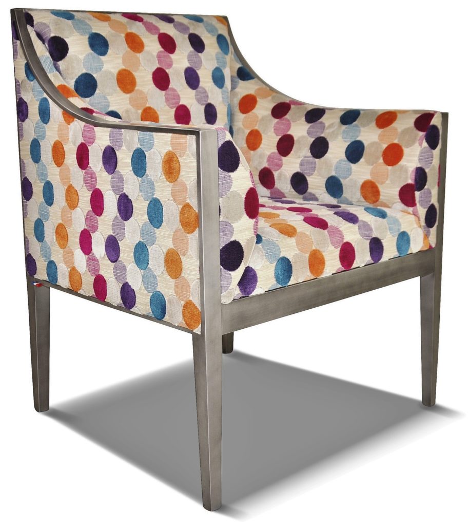 GUILLAUME laque vieil argent tissu nevada