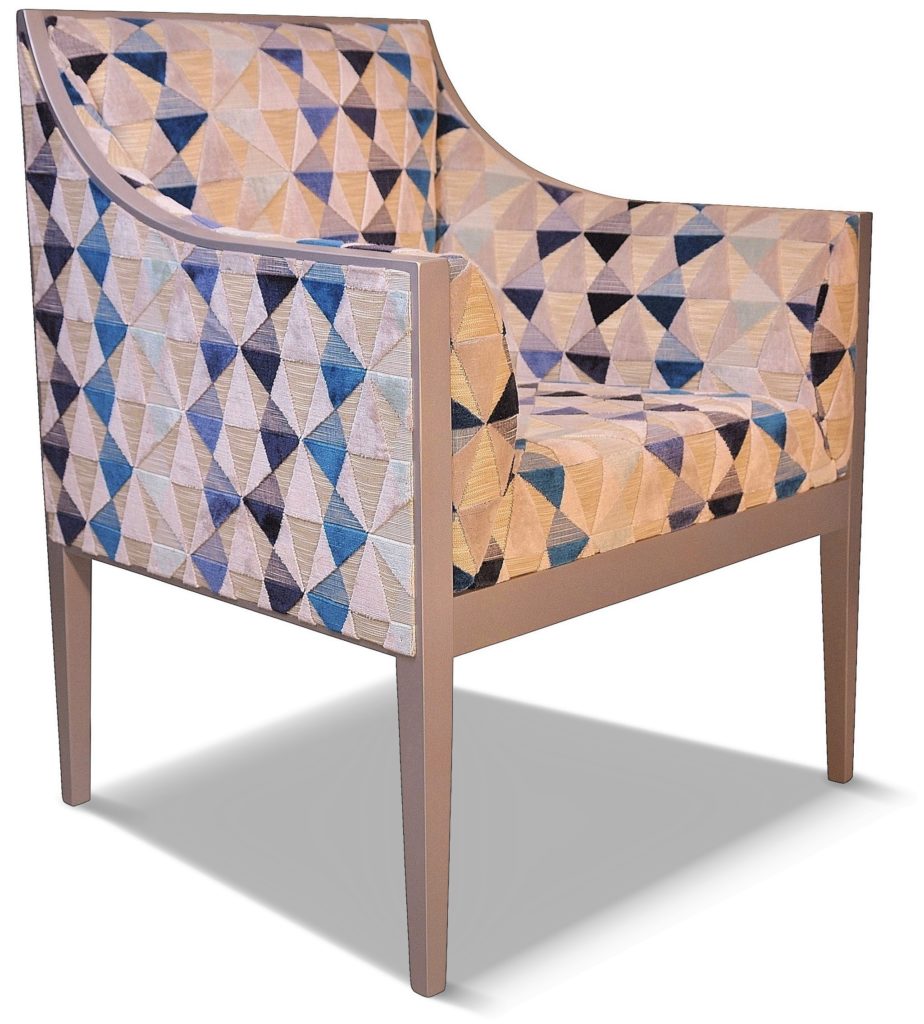 GUILLAUME laque alu tissu orlando bleu