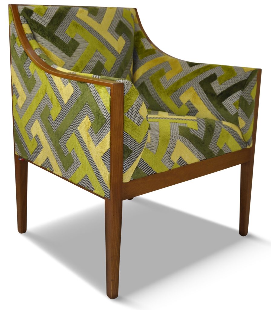 GUILLAUME teint EH tissu géométric vert