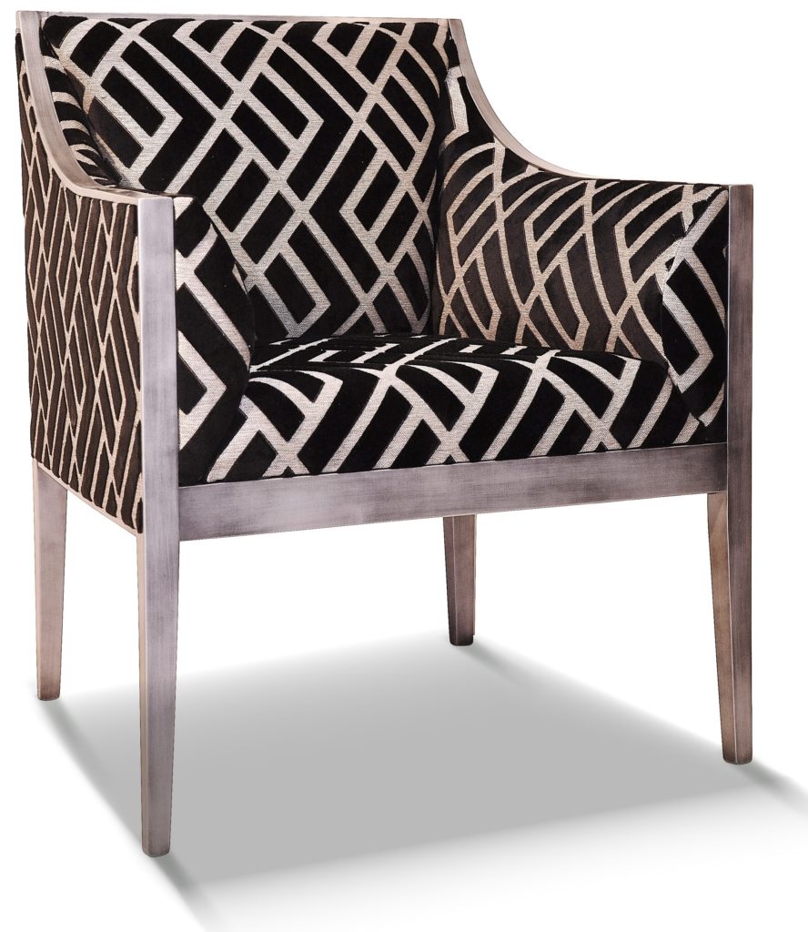 GUILLAUME laque vieil argent tissu losange noir