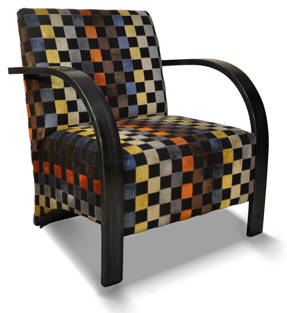 JOHAN laque oxyde tissu carrés noirs