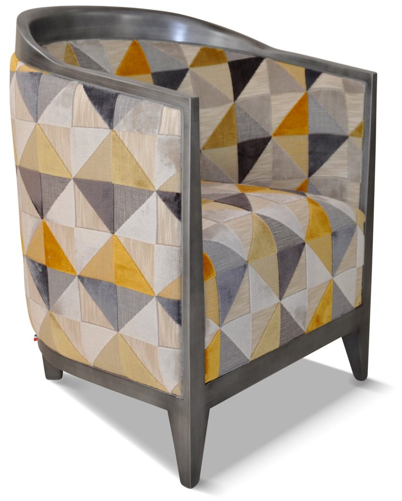 ENZO laque métal tissu floride jaune