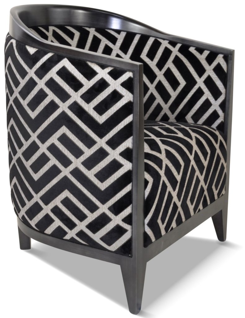 ENZO laque oxyde tissu losange noir